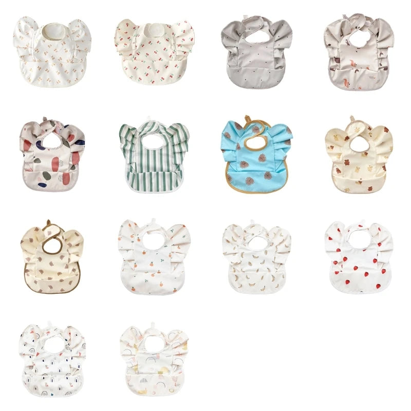 Angel Wing Flying Sleeve Baby Bib | Waterproof Catcher Bib