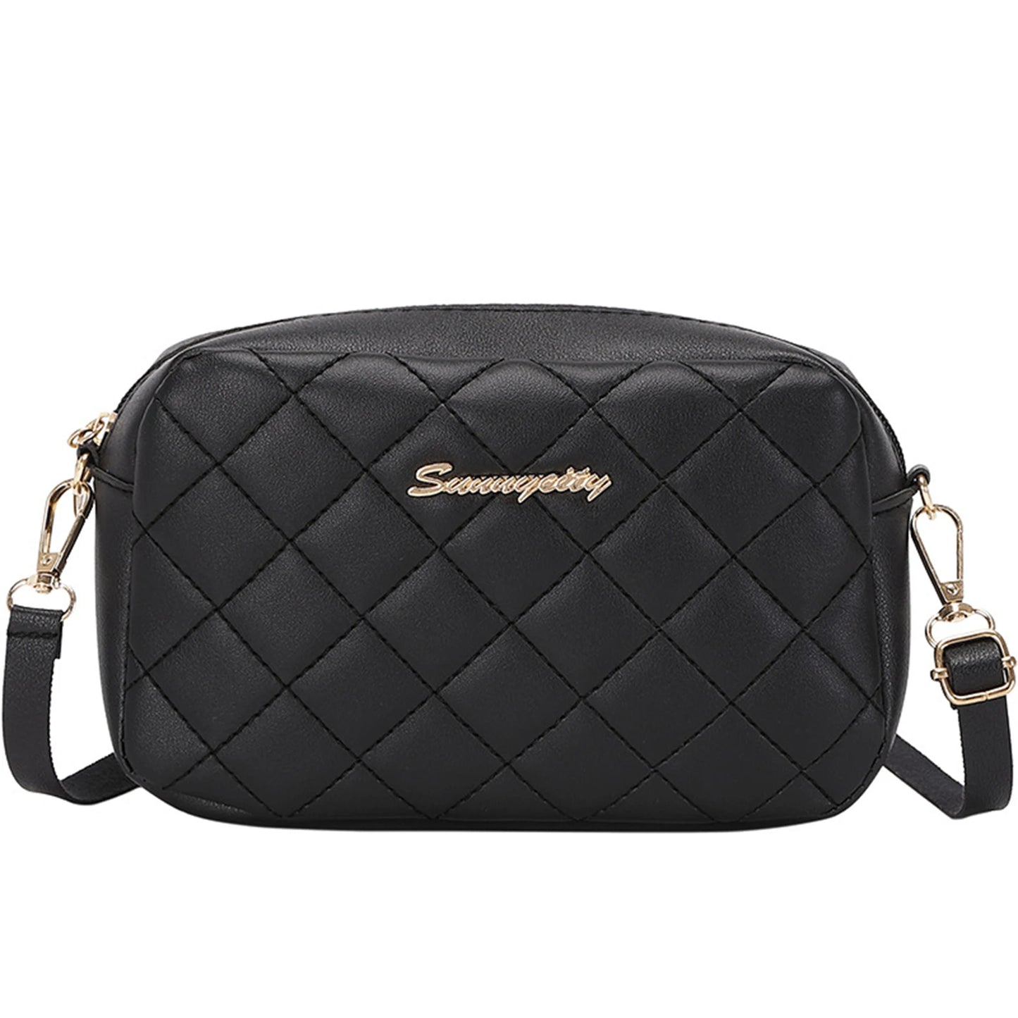 PU Leathe Shoulder Side Bags Adjustable Shoulder Strap Bag for Friend Family Neighbors Gift Peaceful Pleasures Health and Wellness black