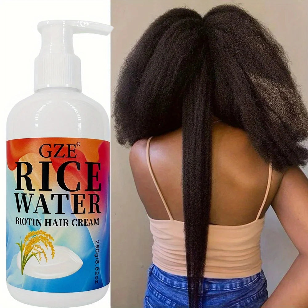 GZE Rice Water Biotin Hair Cream – Deep Hydrating, All Hair Types