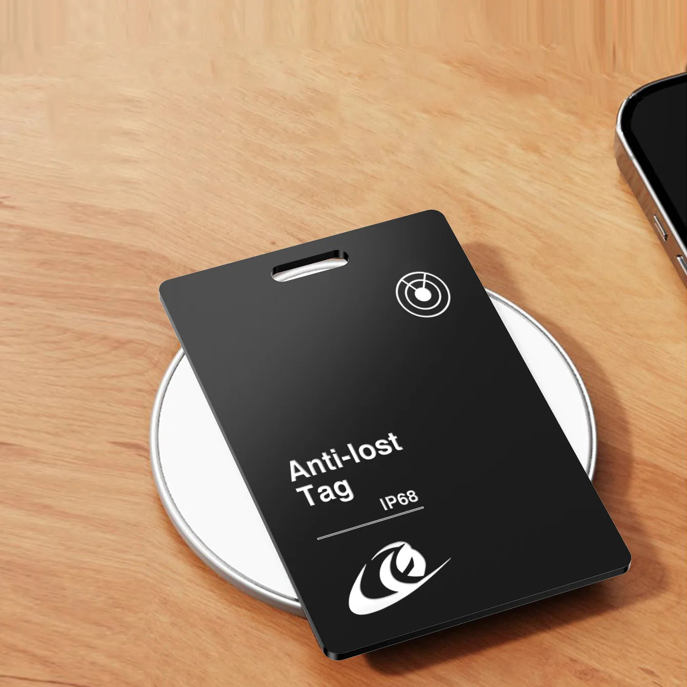 Ultra thin Global GPS Android/iOS Locate Dual System Tracker Waterproof Wireless Smart Tracking Card with Google Find My APP Peaceful Pleasures Health and Wellness 1 pcs black