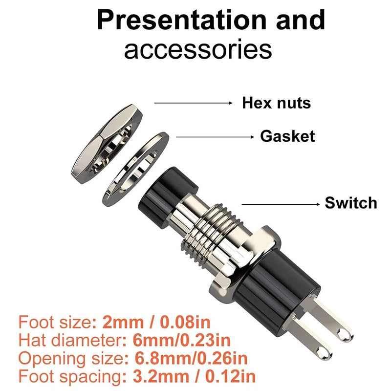 20pcs 1A 250VAC SPST Mini Pushbutton Switches Normally Open(NO) Black & Red Cap Momentary Push Button Switch Peaceful Pleasures Health and Wellness