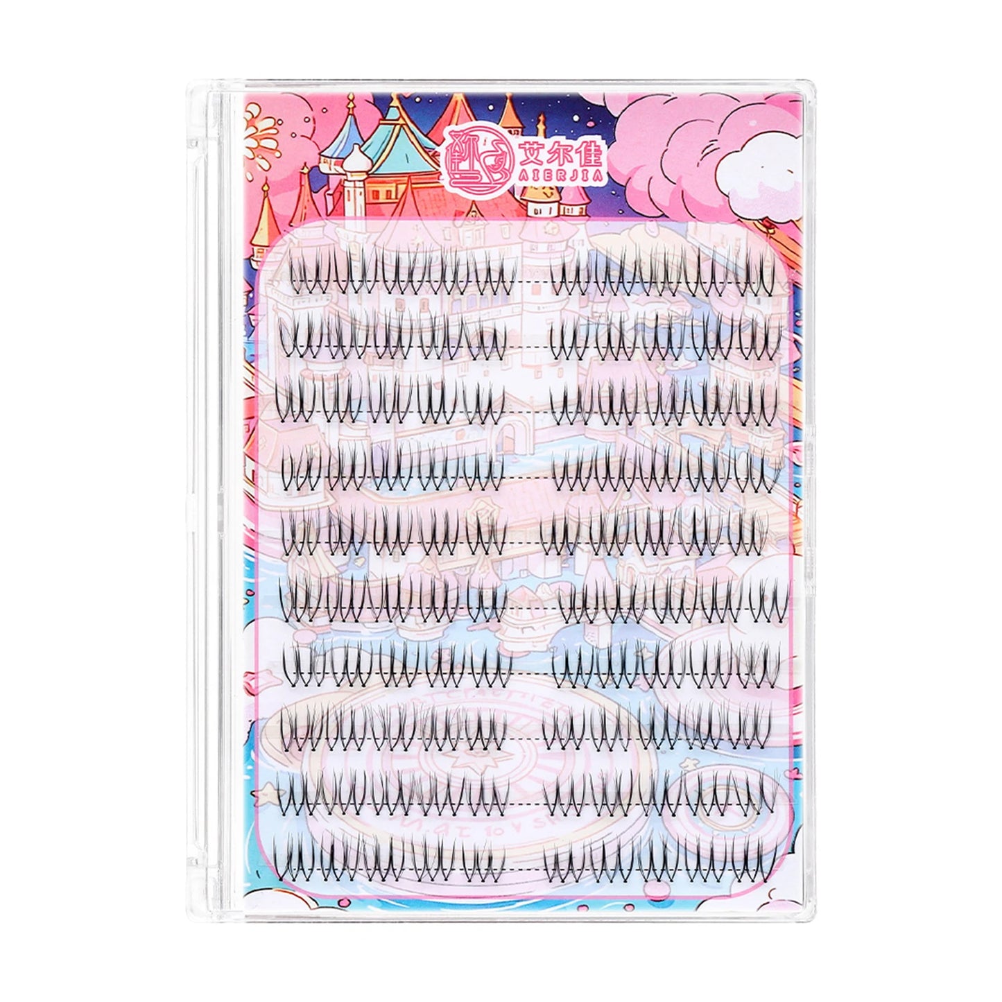 DIY U shaped Resuable Lashes Spiky Cluster Eyelash Extensions For Korean Kpop Girl Eye Makeup Tool 10 Rows Peaceful Pleasures Health and Wellness style 10