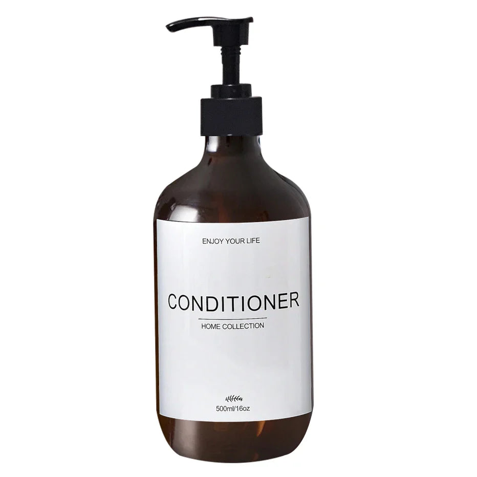 500ml Refillable Shampoo & Body Wash Pump Dispenser Bottle