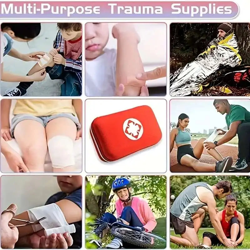 First Aid Kit Multi-purpose Emergency Medical Portable Medical Bag Outdoor Multi-functional First Aid Bag Home Emergency Bag Peaceful Pleasures Health and Wellness