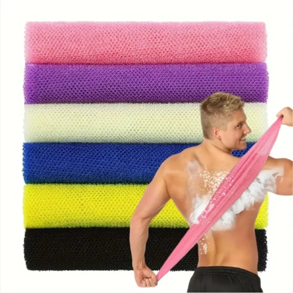 Exfoliating African Net Bath Sponge & Loofah Washcloth – Double-Sided Shower Scrubber for Smooth Skin (1/3 Pcs) Peaceful Pleasures Health and Wellness