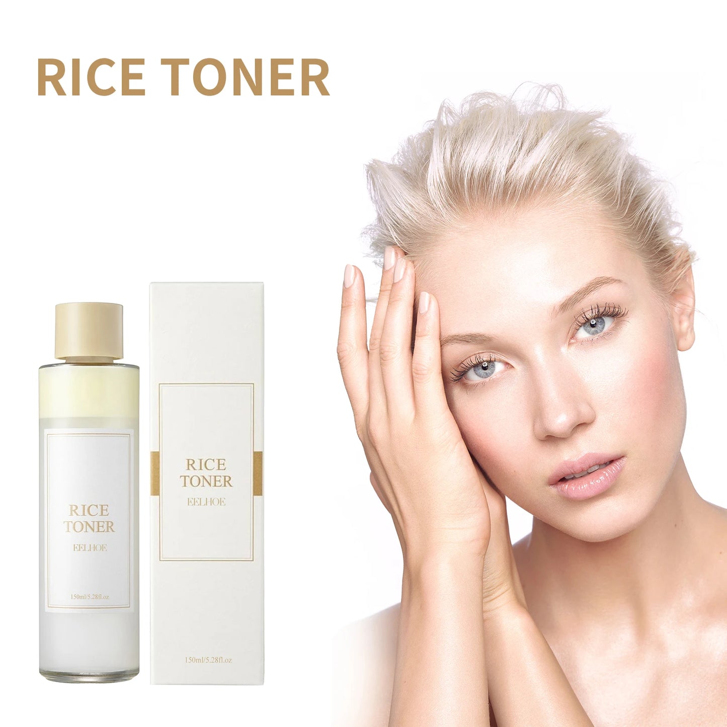 Rice Water Face Toner Essence Deep Moisturizing Repairing Skin Barrier Shrink Pore Brightening Anti Aging Nourishing Toner 150ml Peaceful Pleasures Health and Wellness