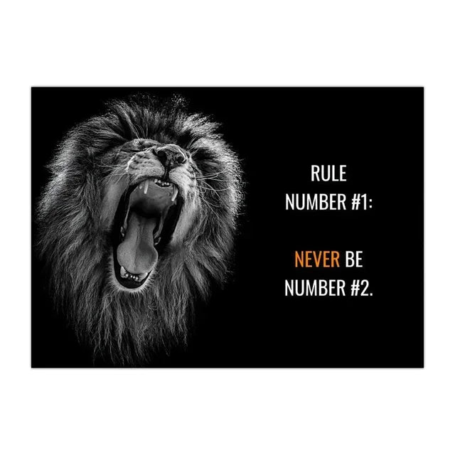 Nordic Lion Tiger Motivational Canvas Wall Art Poster Print Canvas Wall Art Peaceful Pleasures Health and Wellness 11 40x50cm Unframed