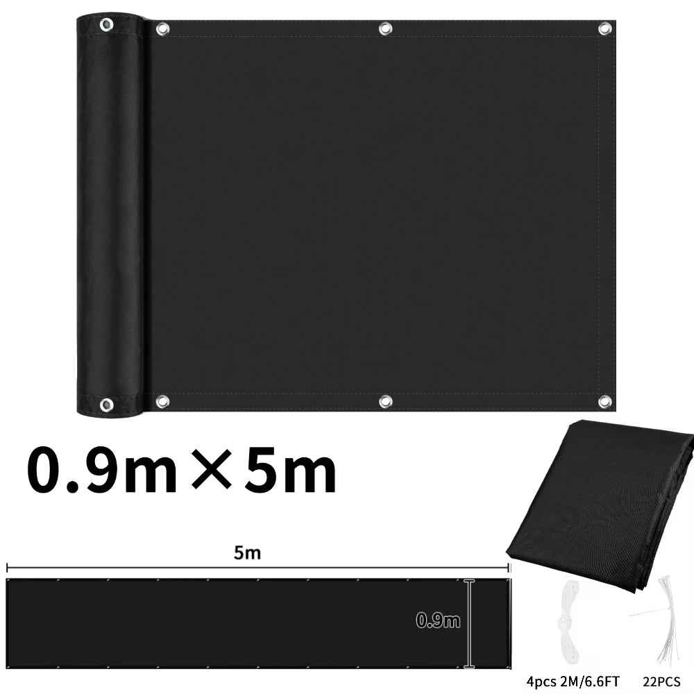 Waterproof Balcony Privacy Screen – UV Protection Fence Cover