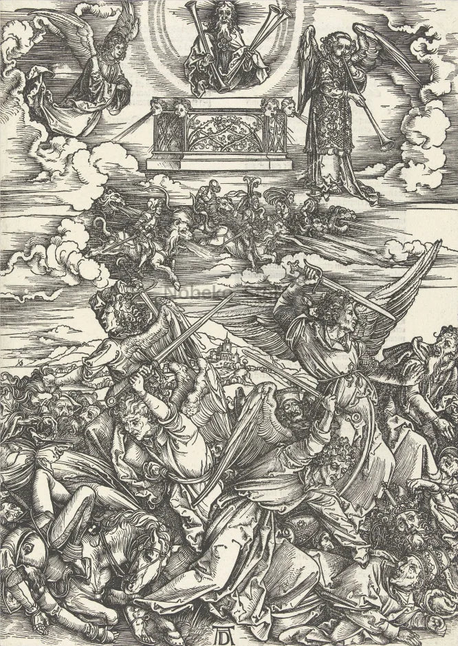 Albrecht Dürer Revelation Canvas Wall Art | B&W Christian Print