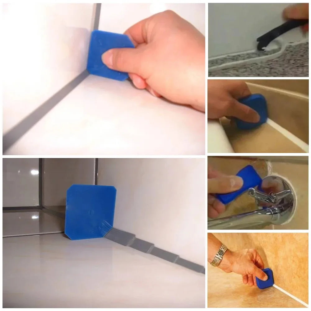 9pcs Caulking Tool Kit Joint Sealant Finishing Tool Portable Grout Scraper Multipurpose Caulk Remover for Window Tile Sink Peaceful Pleasures Health and Wellness