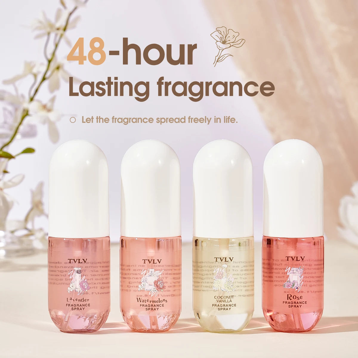 Alcohol-Free Coconut Rose Fragrance Spray 50ml | Floral EDT