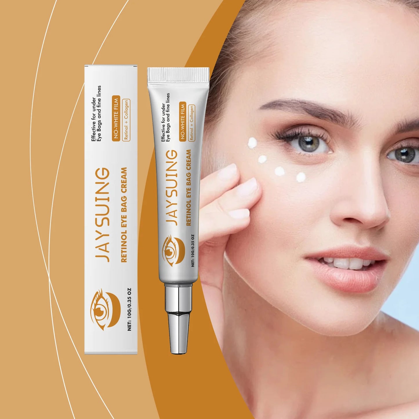 Remove Eye Bags Cream Anti-Aging Improve Puffiness Dark Circles Reduce Wrinkles Nourish Brighten Skin Retinol Firming Eye Cream Peaceful Pleasures Health and Wellness