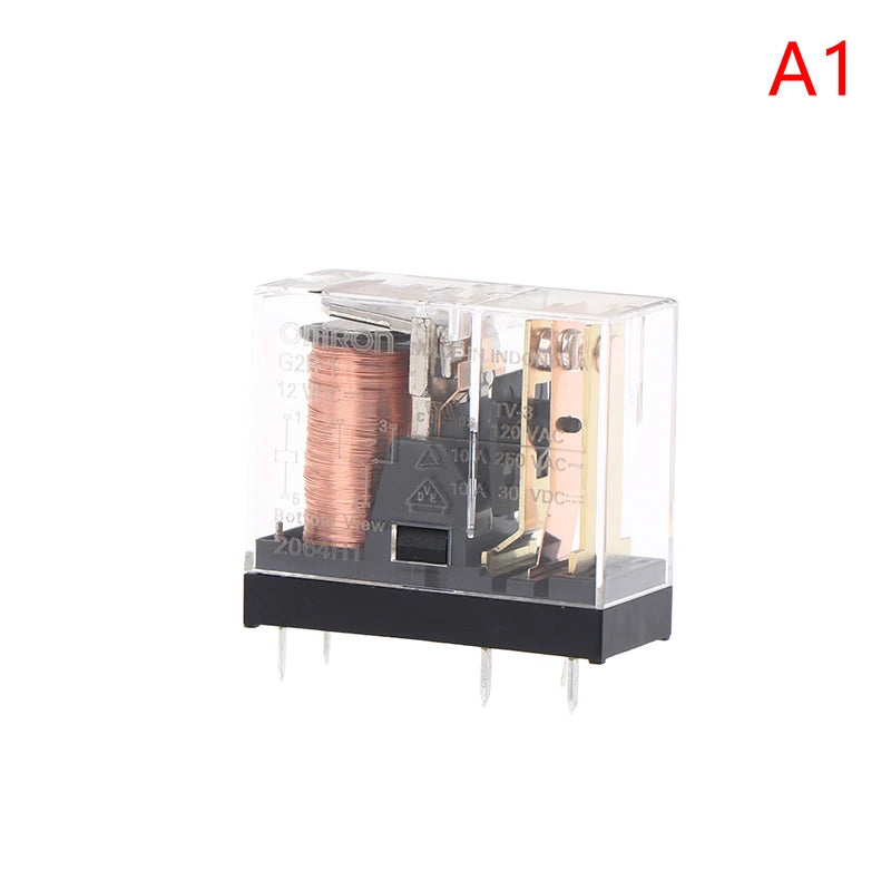 1Pc 5/8Pin 10A 250VAC Miniature Low-Power Relay G2R 12VDC 24VDC 12V 24V G2R-1 G2R-1-E DC12V DC24V Solder Terminals Peaceful Pleasures Health and Wellness G2R-1-12VDC 5Pin
