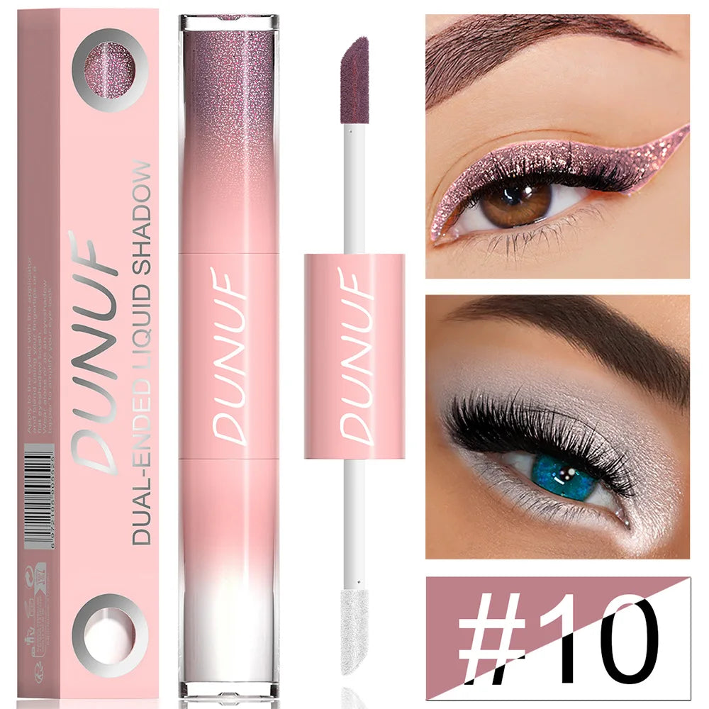 Dual-Ended Liquid Eyeshadow - Long-Lasting, Shimmer Finishes In Red, Blue, Purple, Bronze - Ideal For Holiday And Stage Makeup Peaceful Pleasures Health and Wellness DU12SSTSYY10
