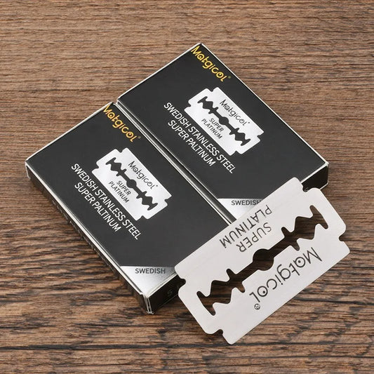 100-Pack Double Edge Safety Razor Blades | Stainless Steel Safety Razor Blades Peaceful Pleasures Health and Wellness