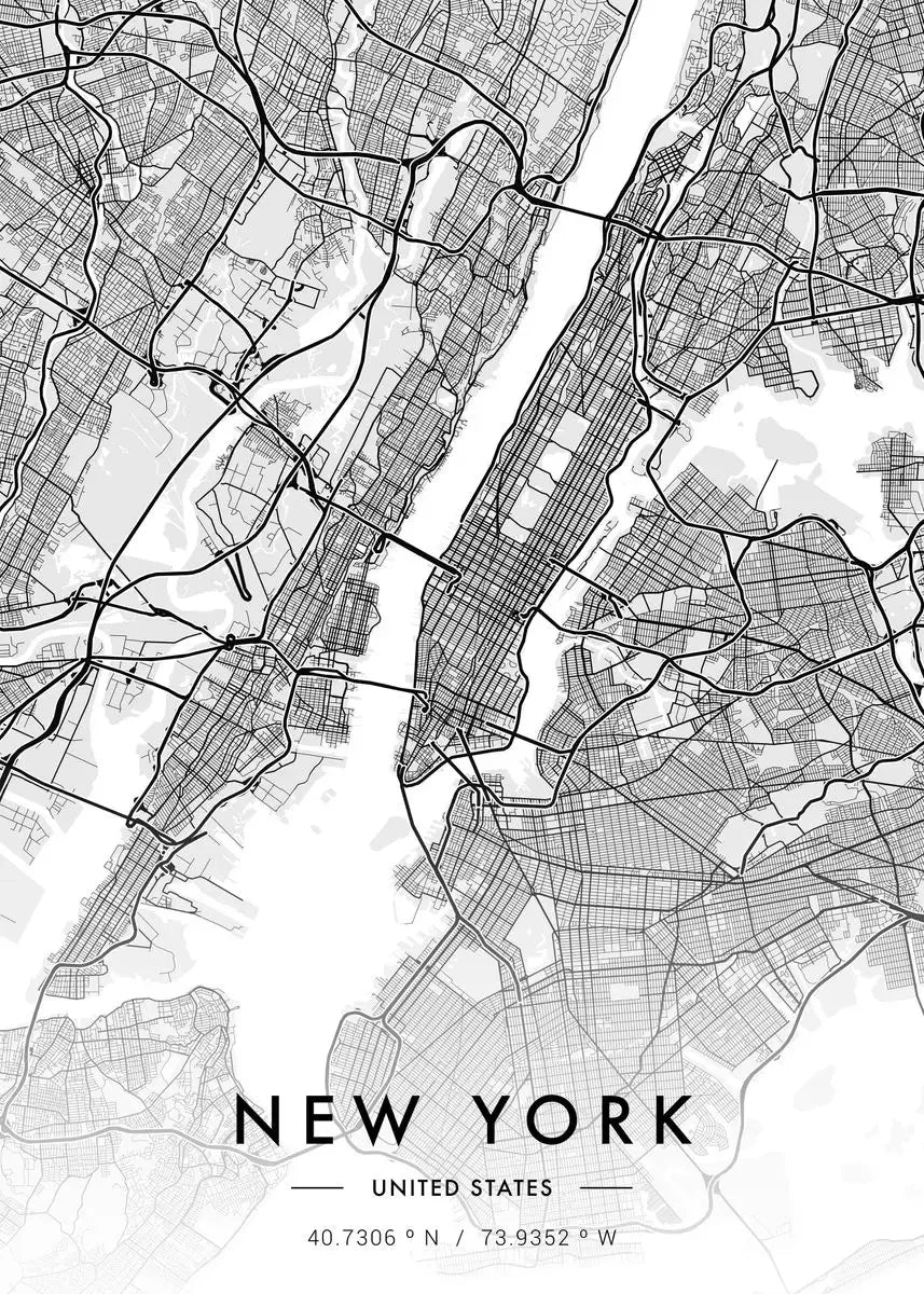 Paris & New York City Map Canvas Wall Art – Black & White Canvas Wall Art Peaceful Pleasures Health and Wellness