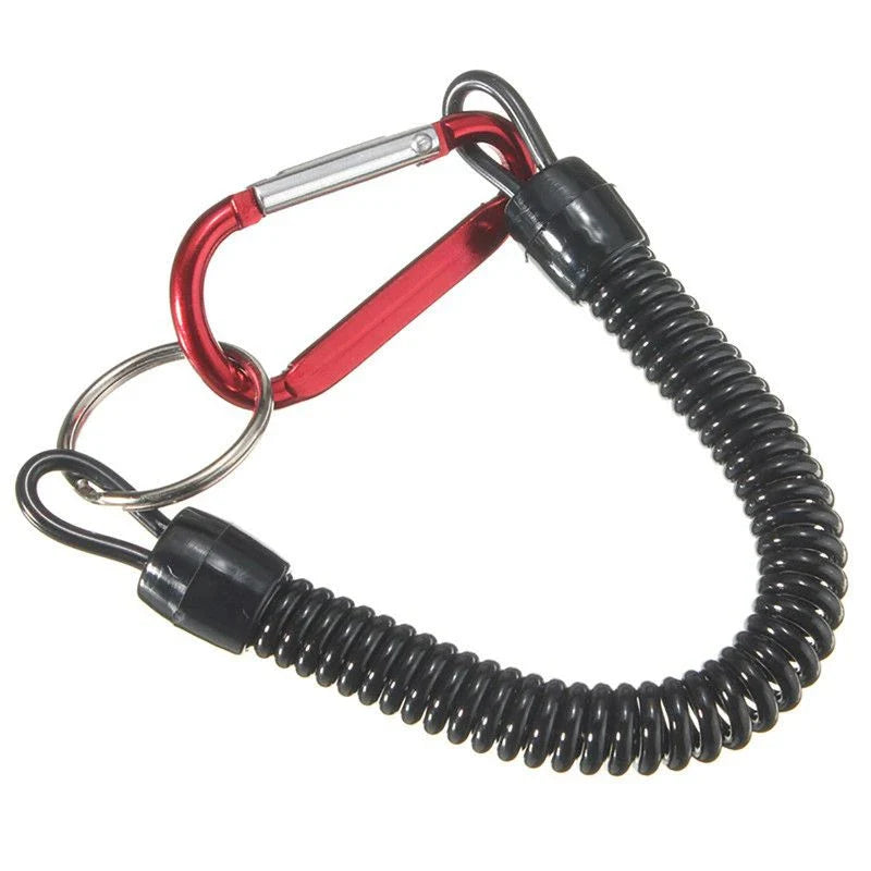 5-Pack Retractable Fishing Lanyards with Carabiner | TPU Coil