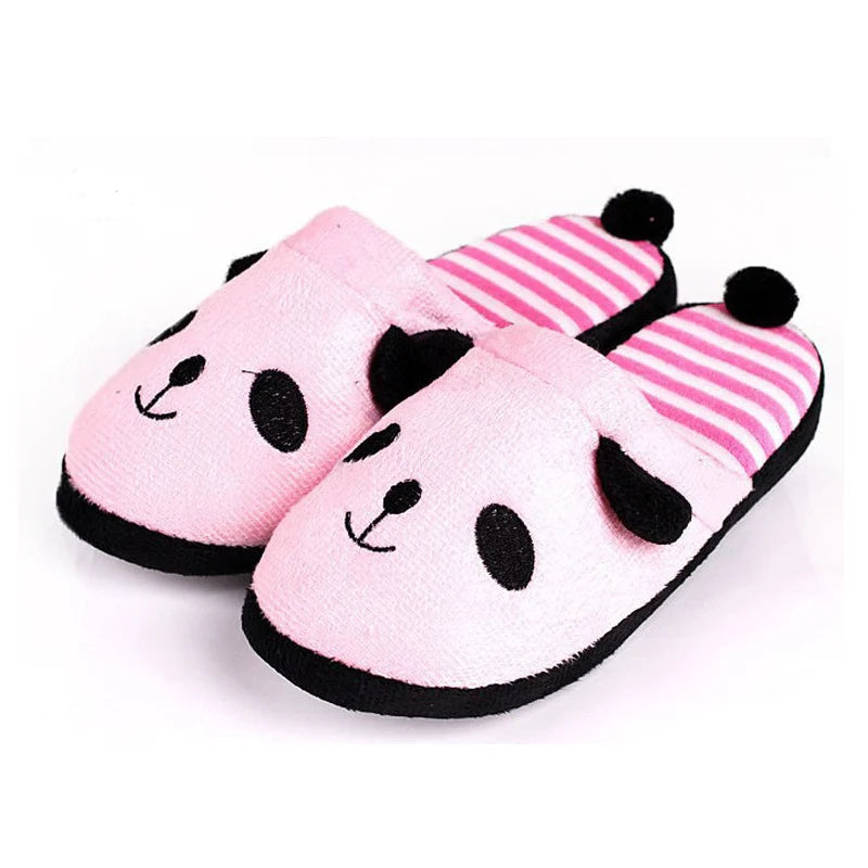 Women's Cartoon Panda Flat Slippers | Soft Slip-On Home Slides