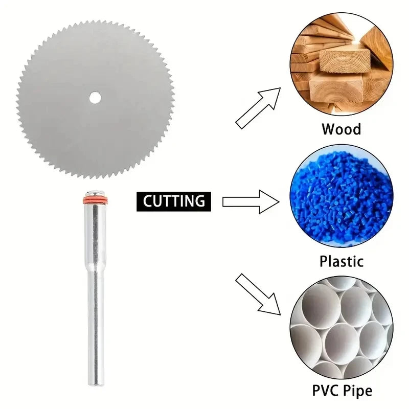 11 Pcs Mini Circular Saw Blade Set Precision Woodworking Cutting Disc with 1 Rod 22mm 25mm 32mm for Cutting Wood Metal Peaceful Pleasures Health and Wellness