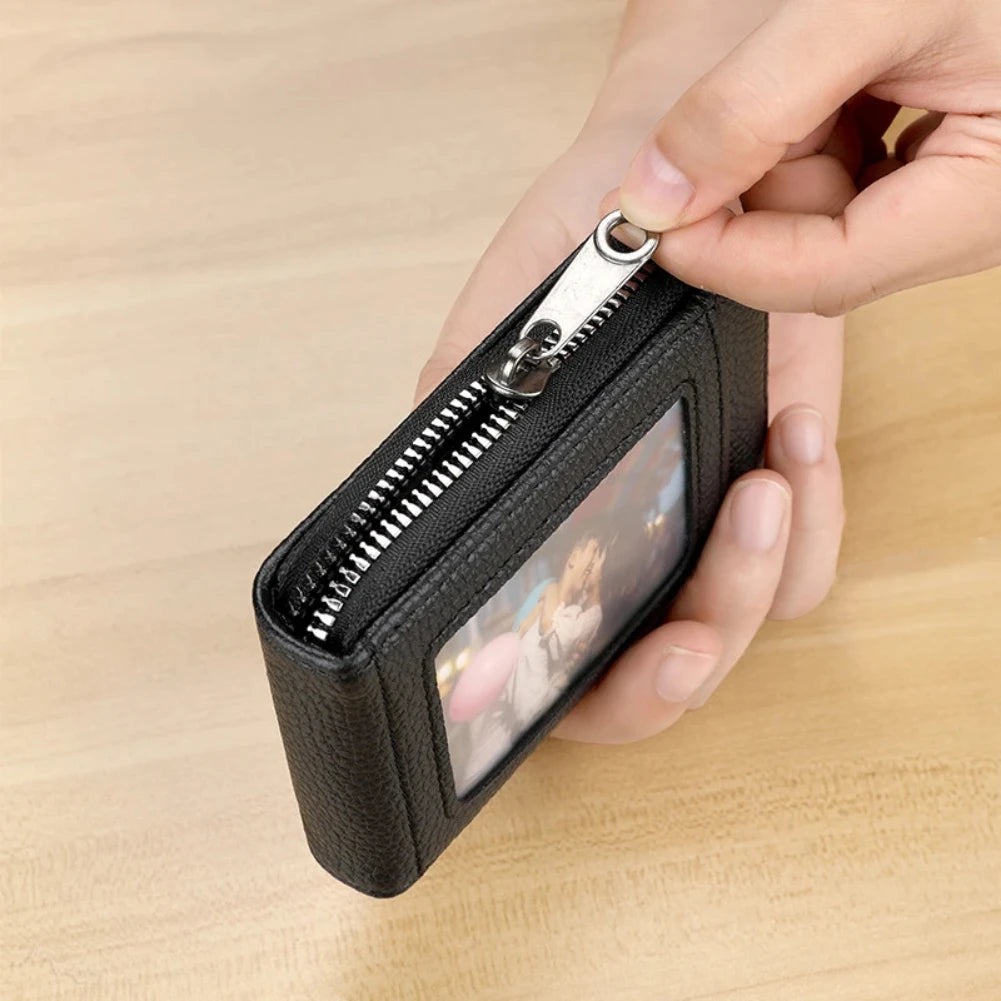 Korean Accordion Card Holder Zipper Women's Mini Wallet