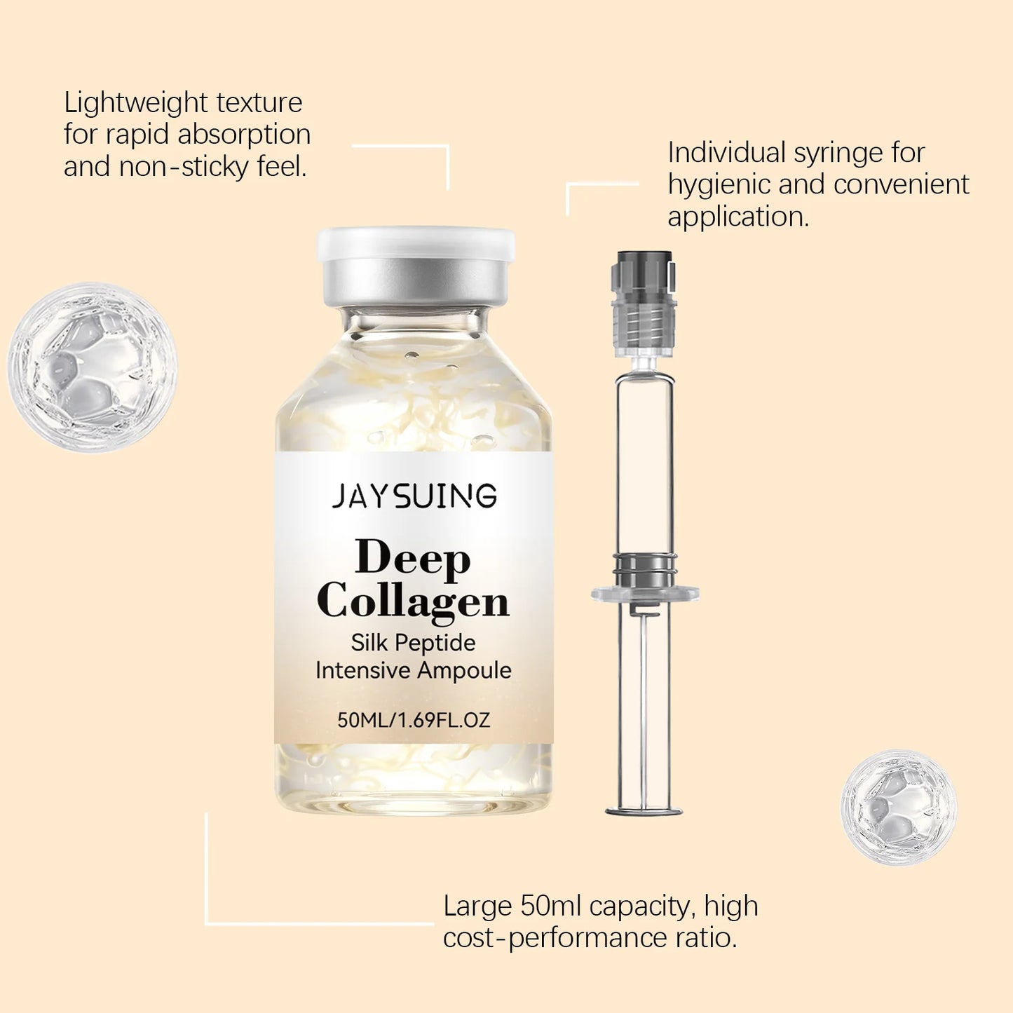 Collagen Silk Peptide Ampoule Serum – Firming & Anti-Wrinkle