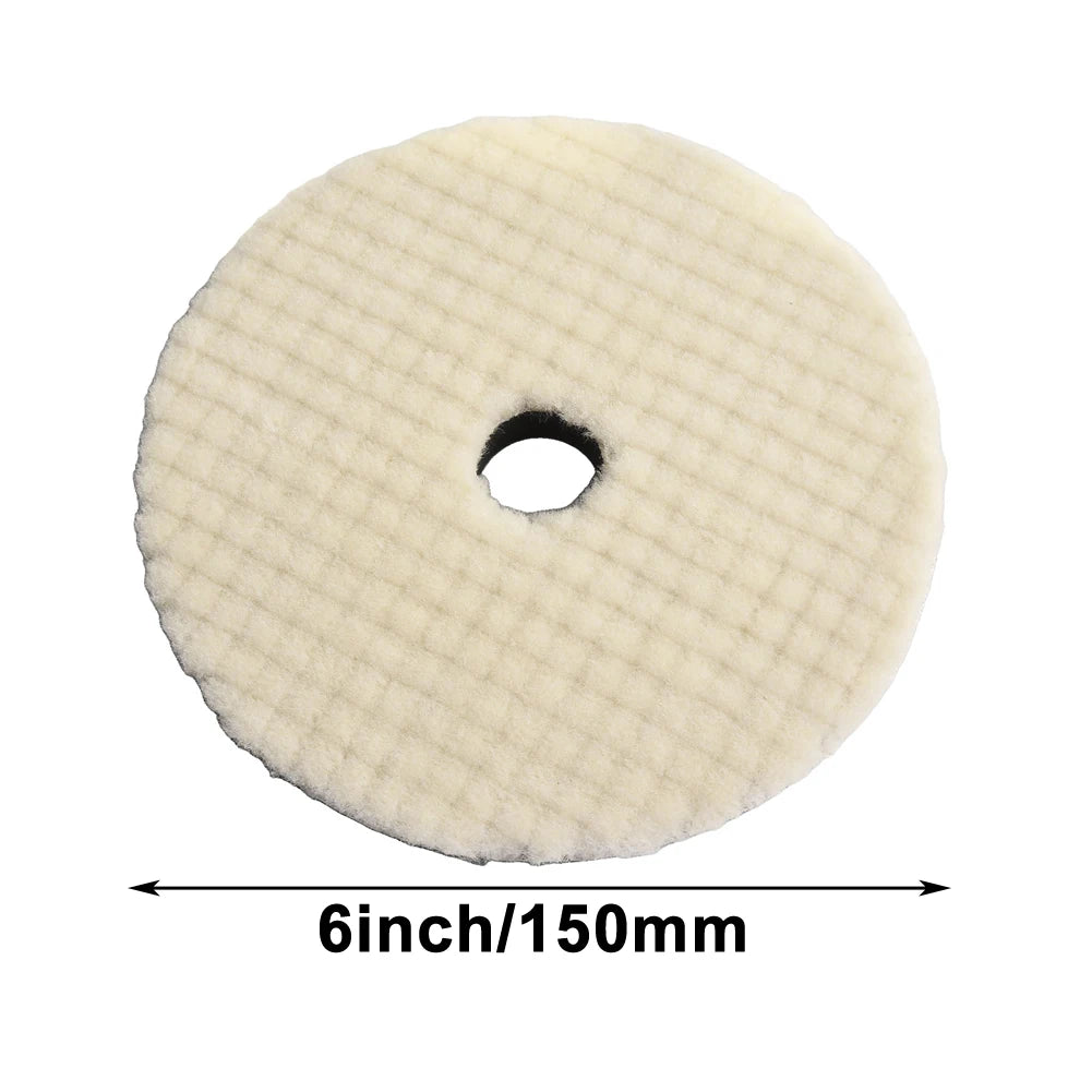 5- Wool Polishing Pads Waxing Buffing Pad Cars Sealing Cleaning