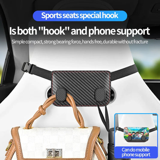2-in-1 Car Headrest Hook & Phone Holder | Backseat Organizer Car Seat Organizer Oasis Select