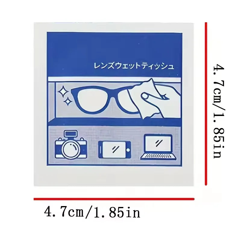 100 Disposable Lens Wipes – Glasses, Screens & Phone Cleaner