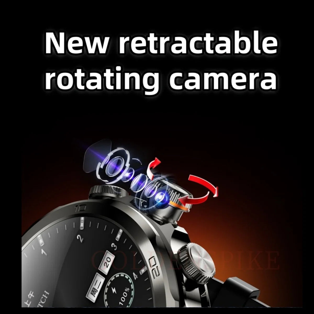 GOLDENSPIKE H19 Android 10 4G Smartwatch GPS AMOLED Camera