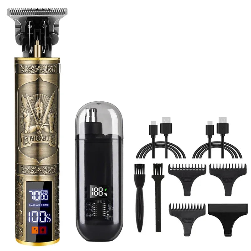 XMSJ T9 Electric Hair & Nose Trimmer for Men – USB Rechargeable