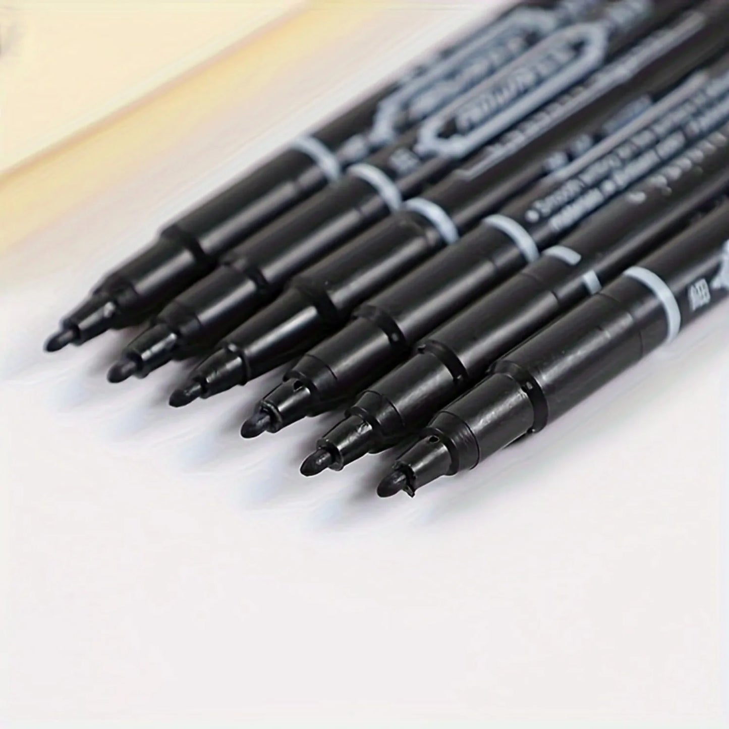 10 Double-Ended Permanent Markers | Fine & Broad Tip, Non-Toxic