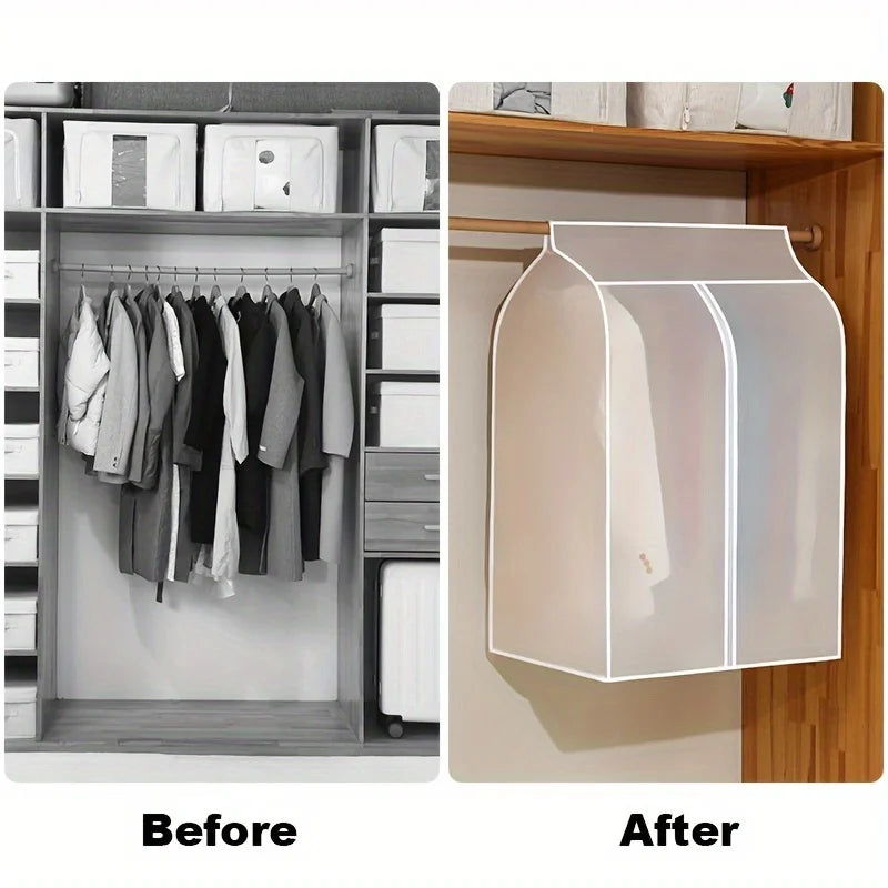 Transparent Garment Dust Cover Bag | Hanging Clothes Protector