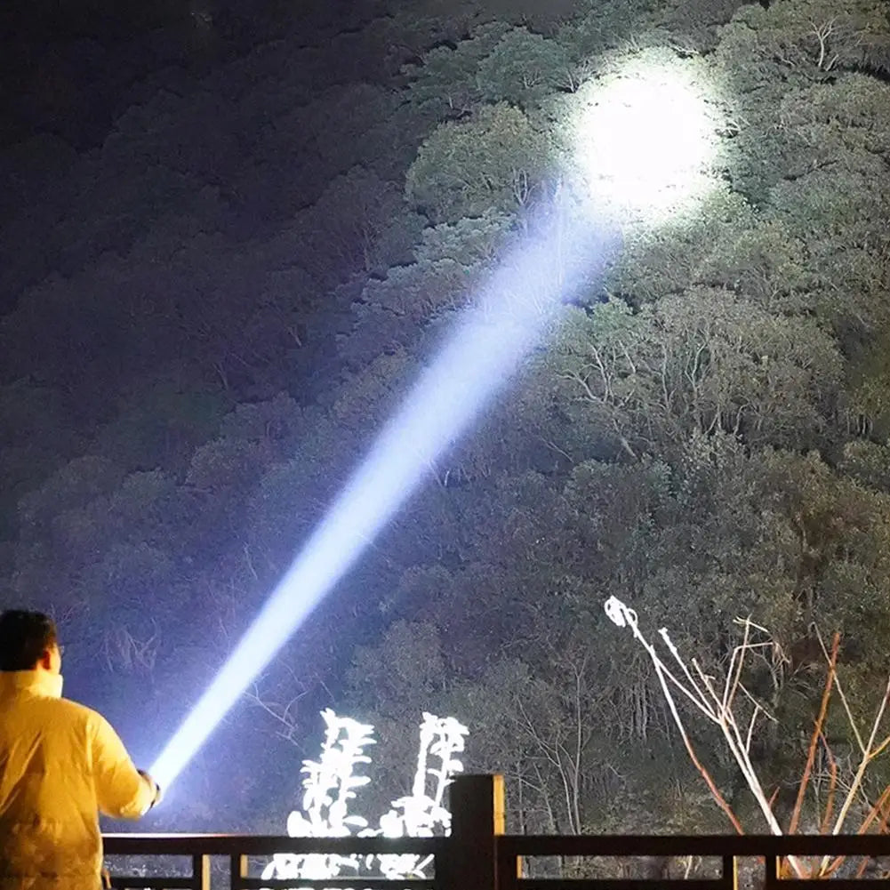 USB Rechargeable Flashlight Work Light – 7 Modes, Warning Strobe