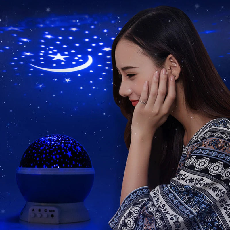 Starry Sky Projector Night Light Projector Baby Lamp Decor Rotating Starry Nursery Moon Galaxy Projector Table Night Lamp Peaceful Pleasures Health and Wellness