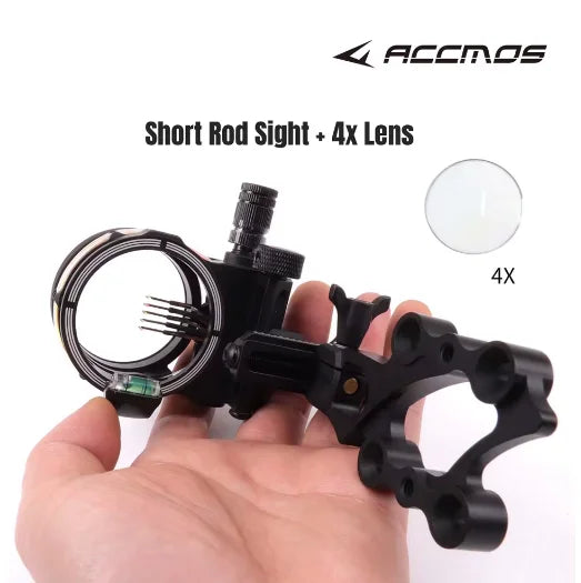 Compound Bow 5-Pin Archery Sight 2x 4x 6x 8x Magnification Optional