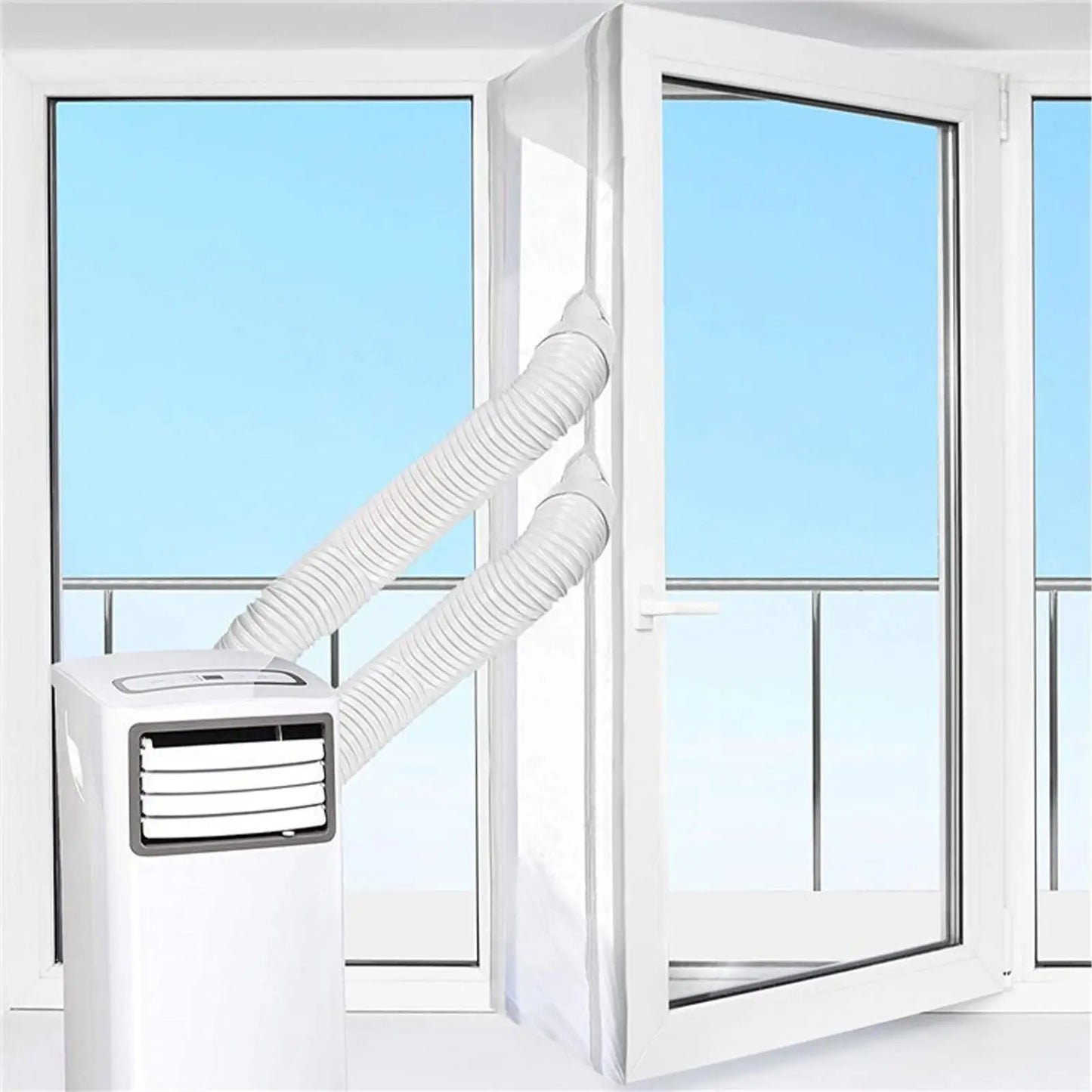 Portable Air Conditioner Window Seal Kit Casement AC Window Vent Seal Kit Insulation Accessories Stop Air Exchange for Home Peaceful Pleasures Health and Wellness