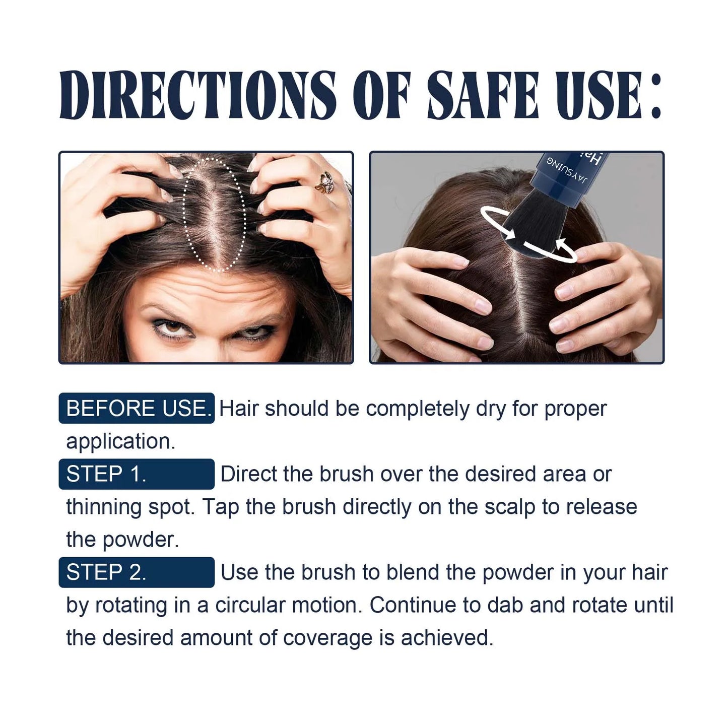 Jasuing Vitamin E Hair Densifying Fiber Powder Thick Fluffy Refreshing Hair Filling Hairline Oil control Hair Care Long Lasting Peaceful Pleasures Health and Wellness