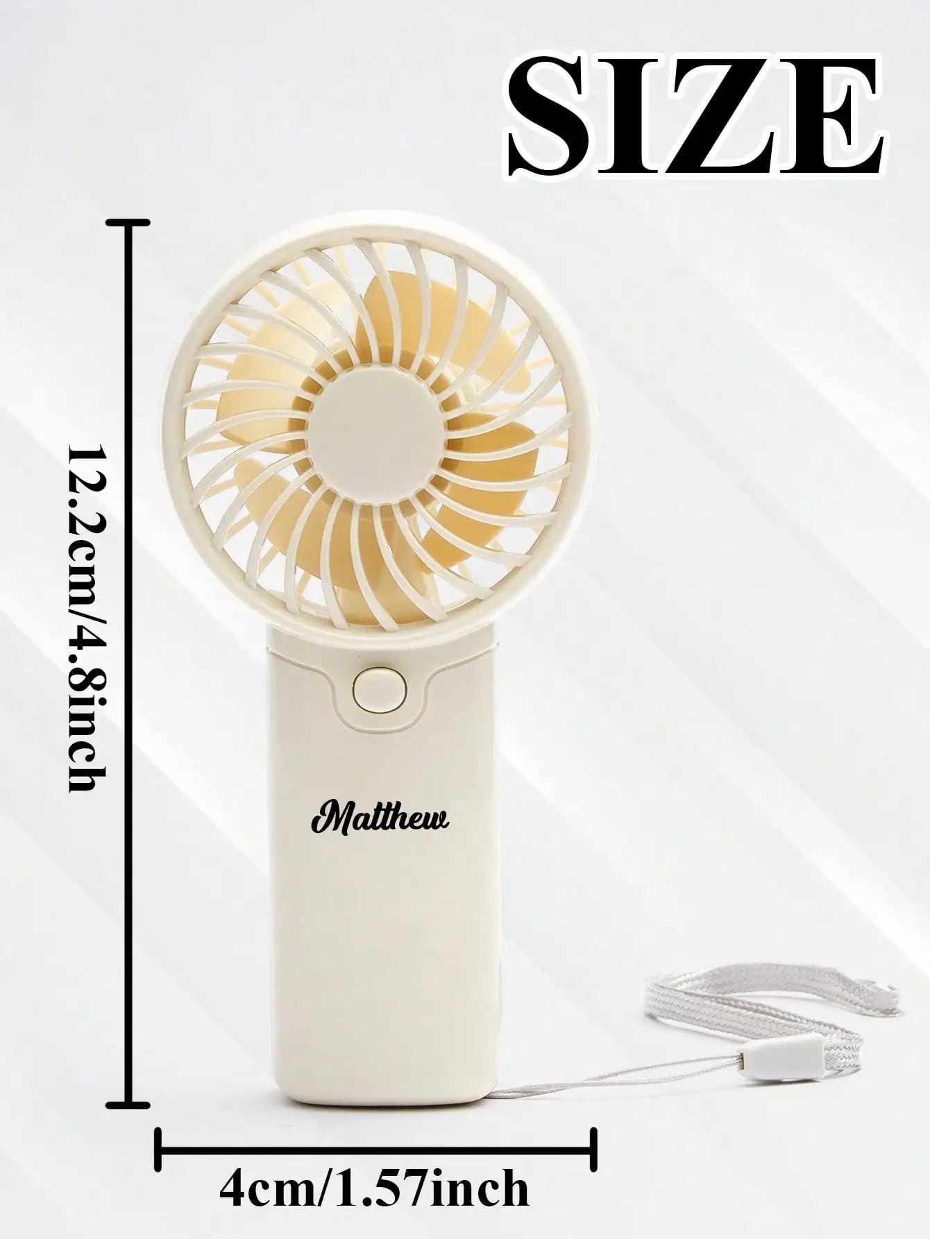 1pc Custom Mini Fan Summer Portable Fan Personalized Handheld Fan with Lanyard Gift for Mom Dad Him Her Birthday Valentine Peaceful Pleasures Health and Wellness