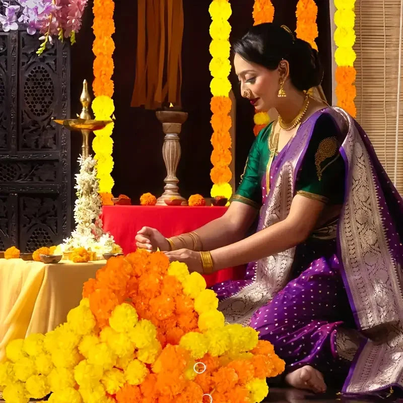 Artificial Carnation & Marigold Flower Heads – Diwali & Wedding