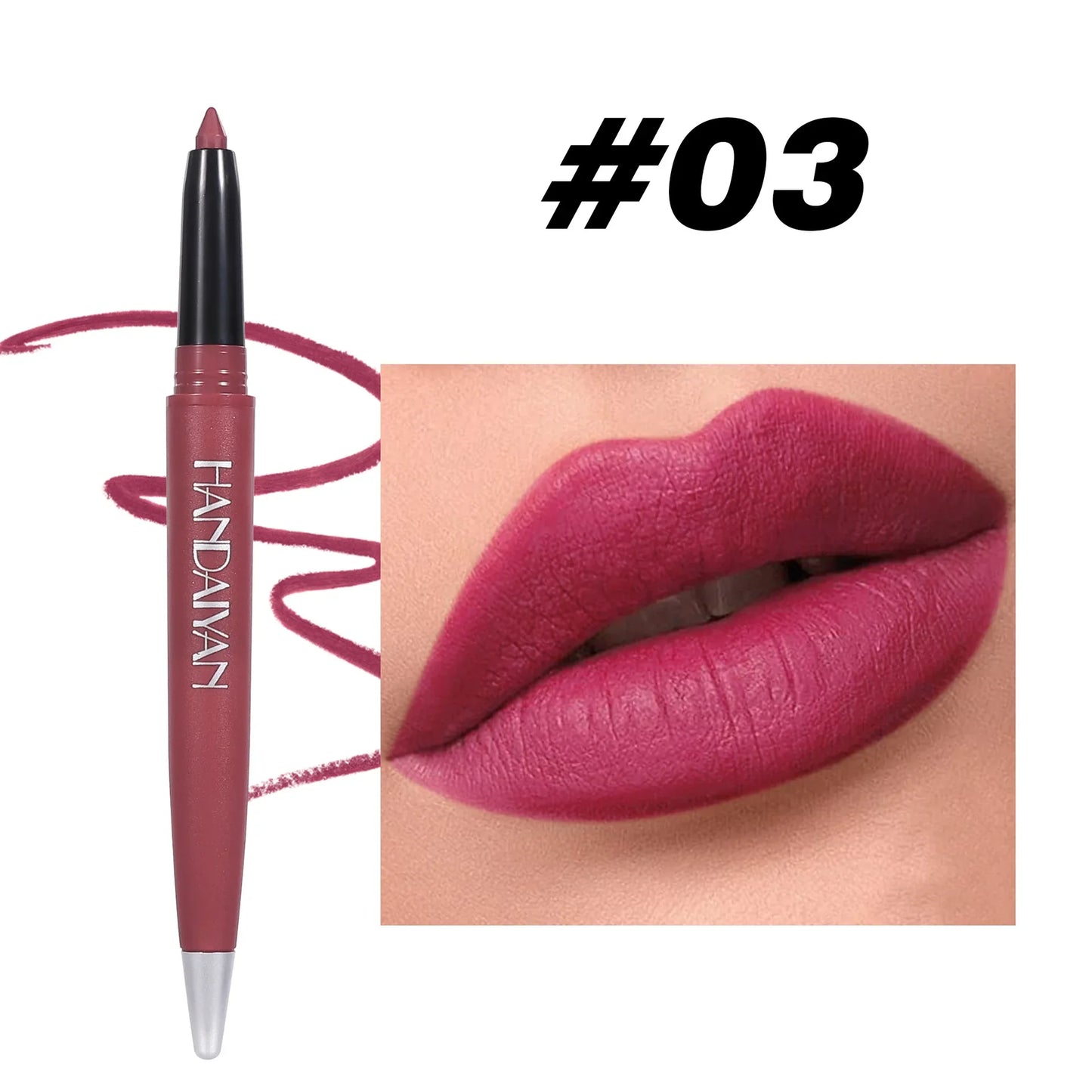 Handaiyan 6-Color Matte Lip Liner Set – Waterproof & Long-Lasting