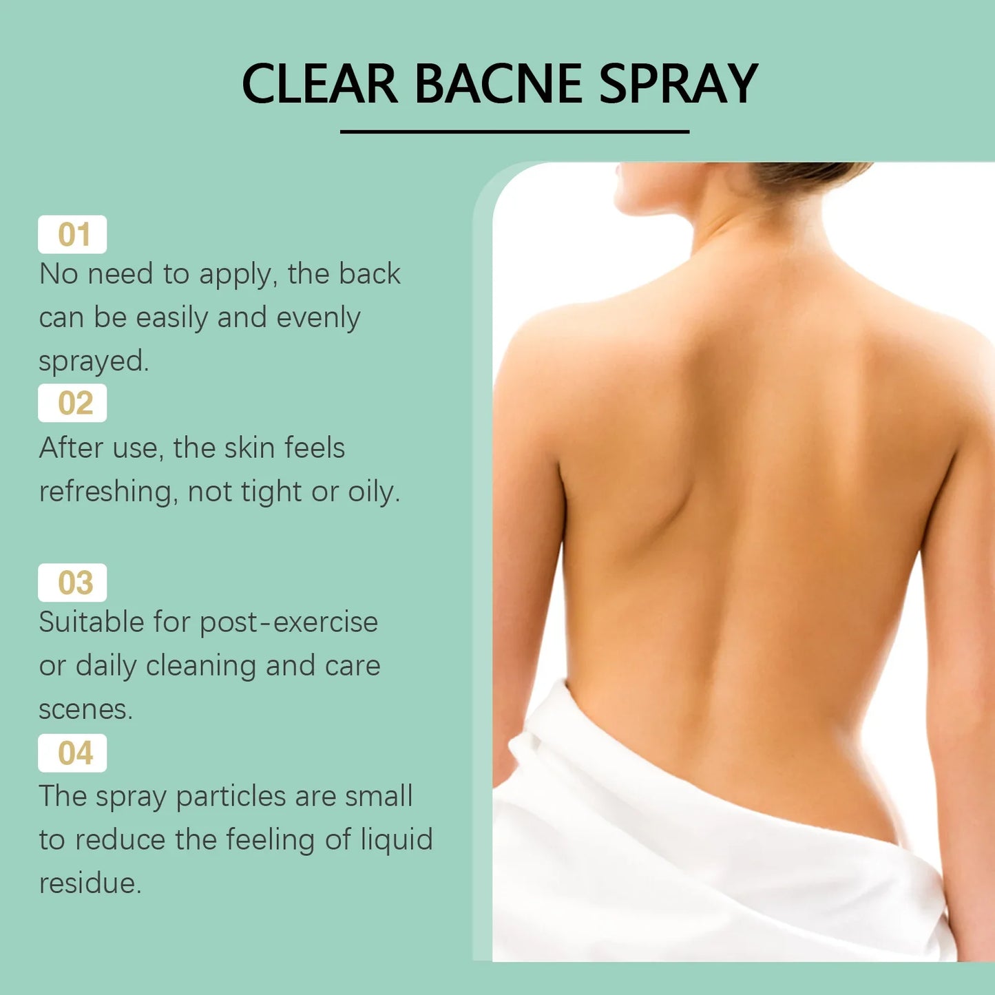 Body Acne Clearing Spray – Oil Control & Moisturizing