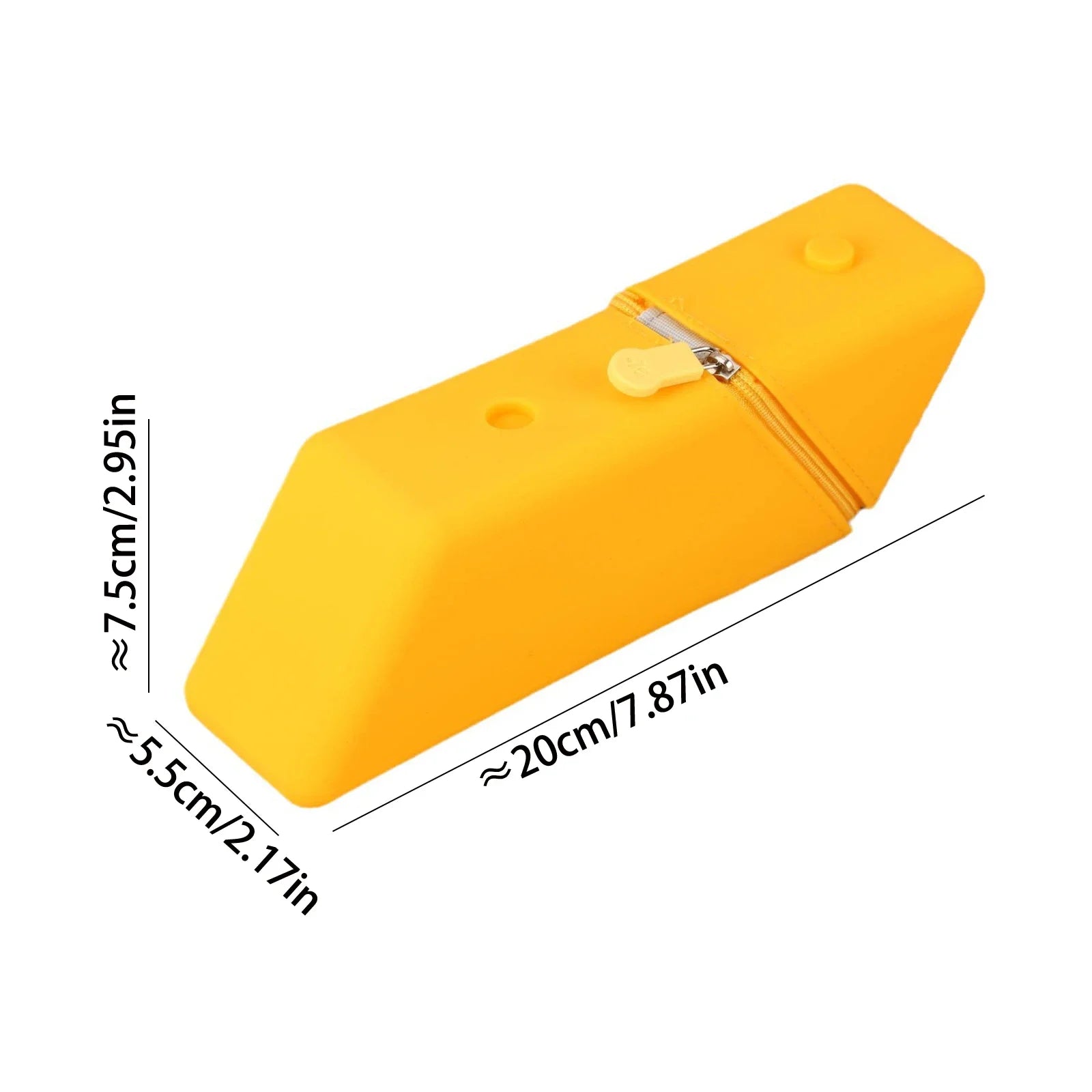 1pcs Silicone Pencil Case Large Capacity Student Pencil Case Gradient Rectangular Stationery Organizer Pencil Case Peaceful Pleasures Health and Wellness