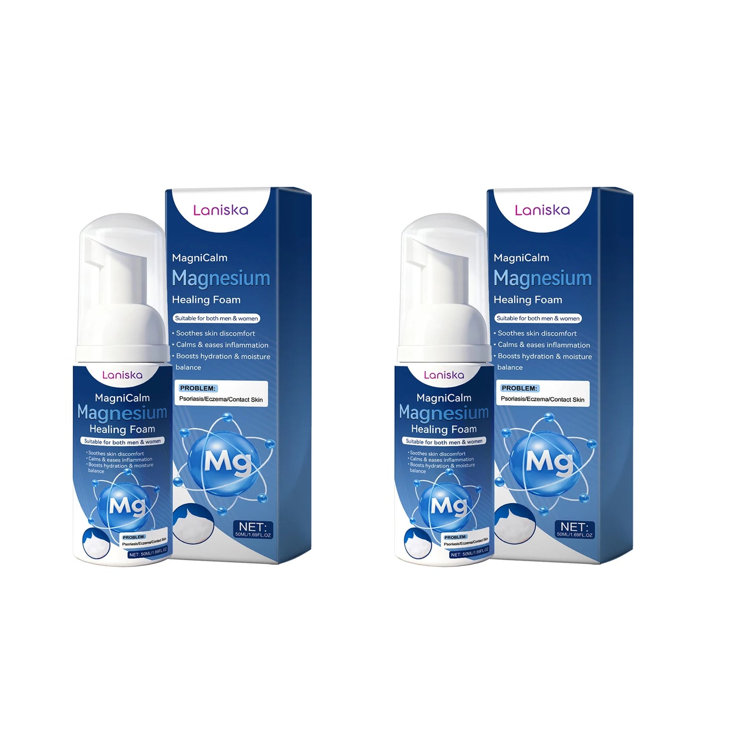 Magnesium Soothing Foam Moisturizing Anti-Sensitivity Relieve Redness Dry Itching Barrier Protection Relaxation Health Body Care Peaceful Pleasures Health and Wellness 100ml boxed