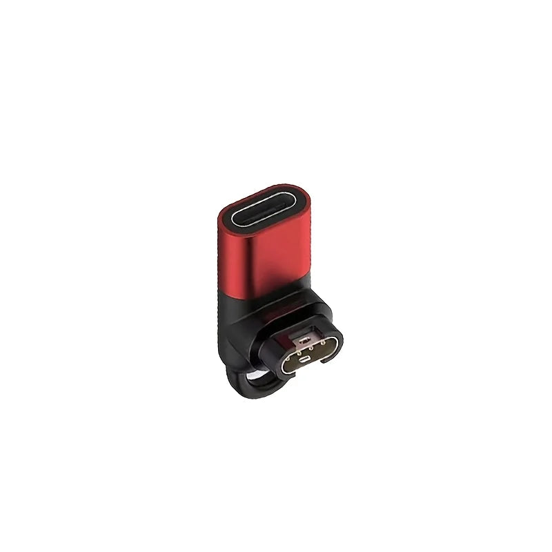 Type C Charger Adapter for Garmin Forerunner 265 965 Charging Converter for Fenix 7 7S 7X 6 6S 6X 5 5S 5X/Venu 3 2,Instinct 1/2 Peaceful Pleasures Health and Wellness Red Type-C