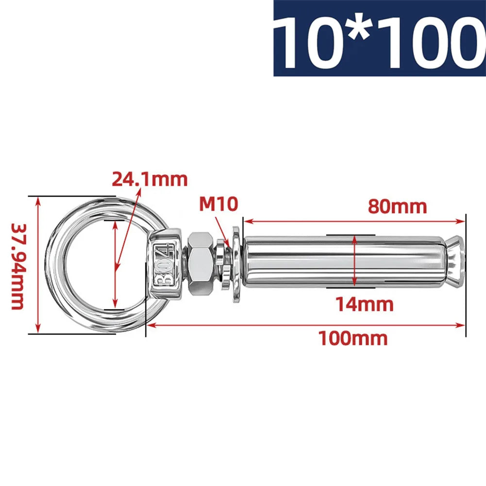 304 Stainless Steel Expansion Bolts Ring Hook Anchor Concrete Eye