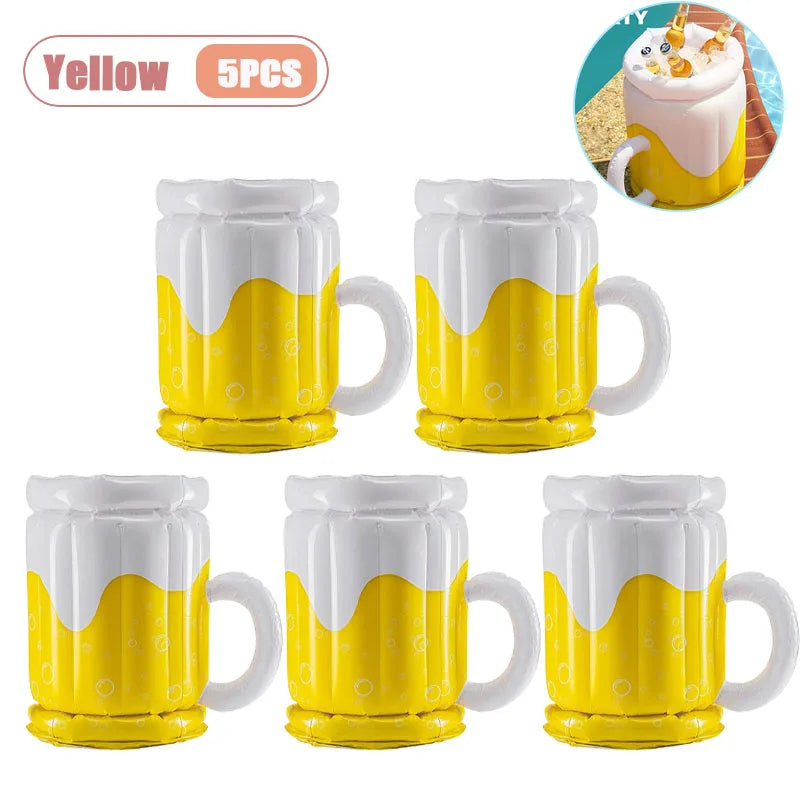 Inflatable Beer Mug Ice Bucket | Portable Party Drink Cooler