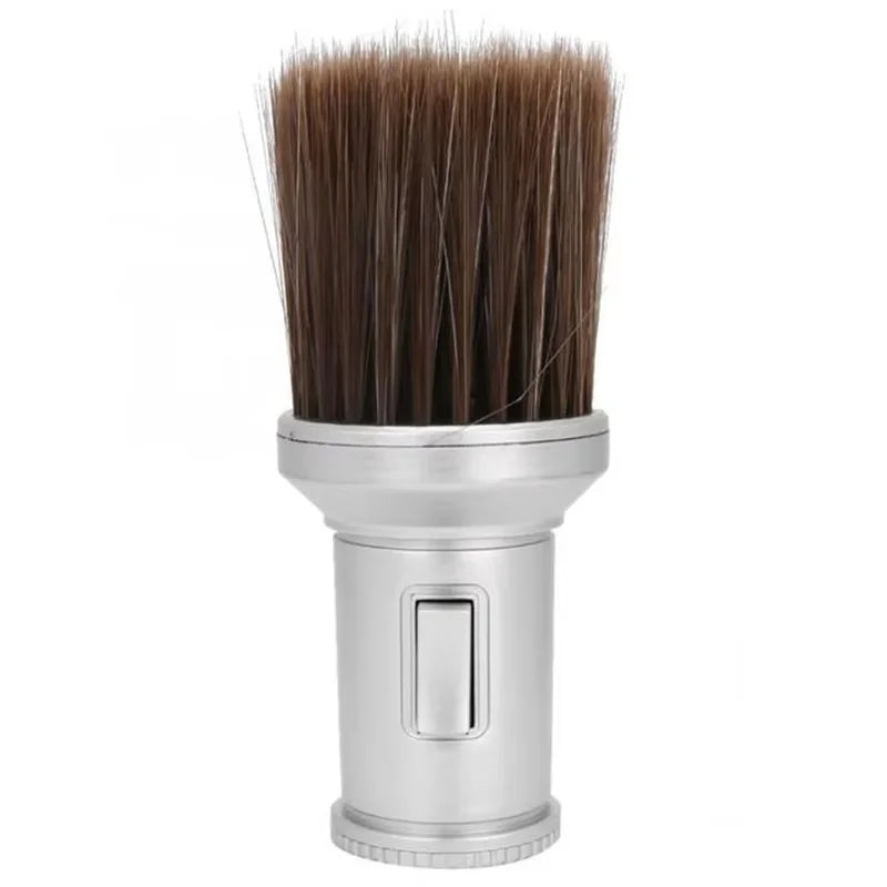 Broken Hair Duster Brush Multifunctional Broken Hair Sweep Brush Neck Brush Beard Shaving Brush For Barber Shop Styling Tools Peaceful Pleasures Health and Wellness silver