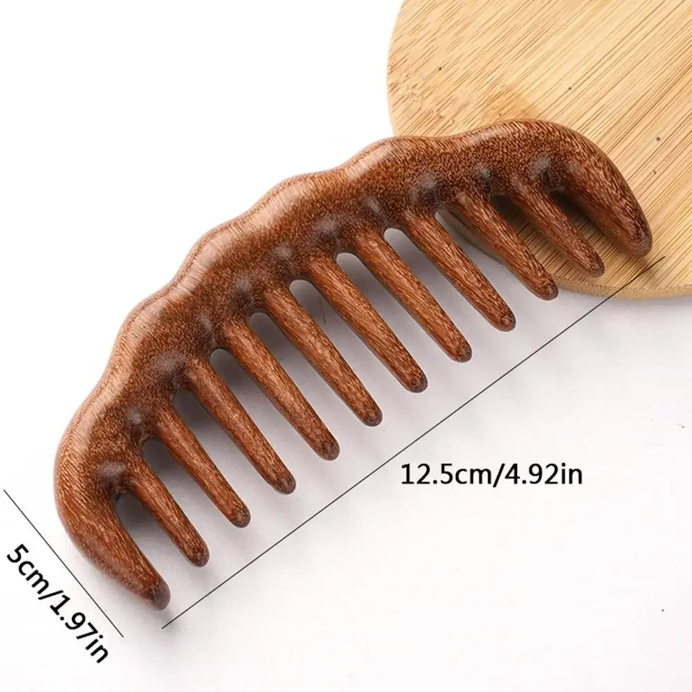 Lacquer Free Gold Wire Sandalwood Massage Comb Scalp Multi Tooth Cloud Comb Carry You Fine Tooth Hair Comb Meridian Comb Natural Peaceful Pleasures Health and Wellness Wooden comb