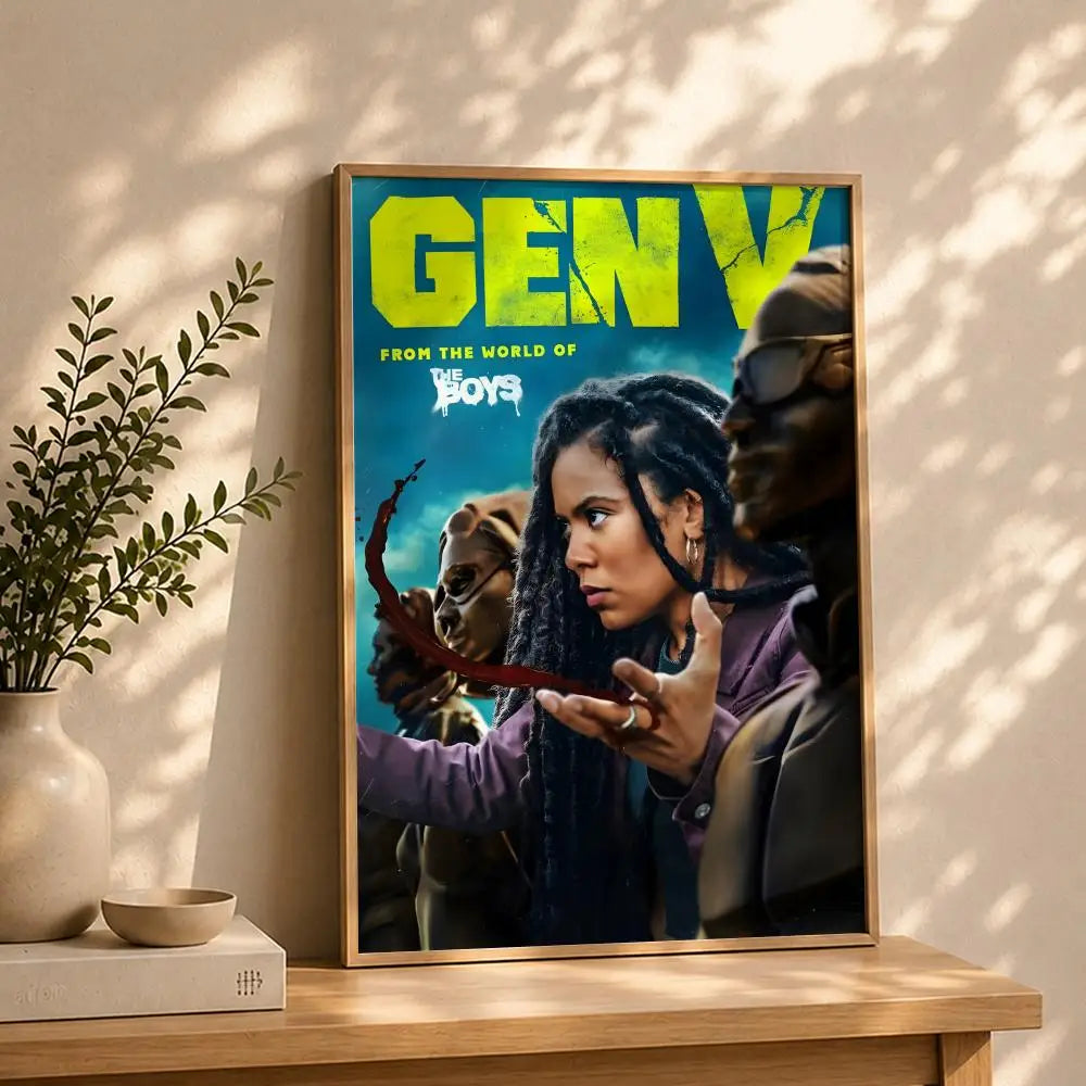 TV G-Gen VS Poster HD Self Adhesive Waterproof Wall Art Ideal for Home Office Dorm Bedroom Great Gift Peaceful Pleasures Health and Wellness White13 15X20cmNoframe