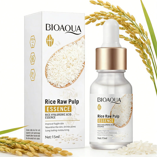 BIOAQUA Rice Raw Pulp Face Serum – Hyaluronic Acid 15ml Face Serum Oasis Select 1pcs